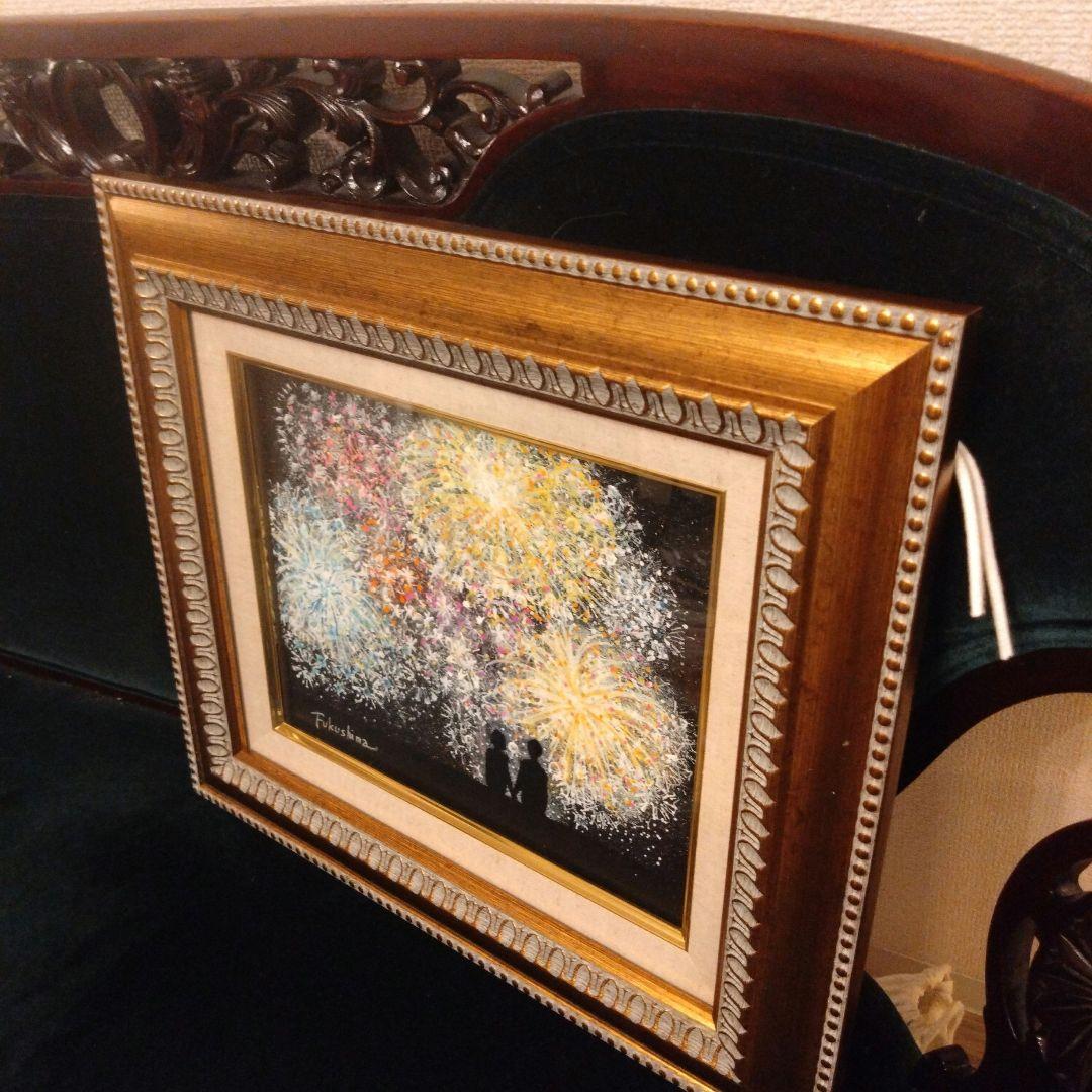 Fikushima氏による 花火のアクリル画