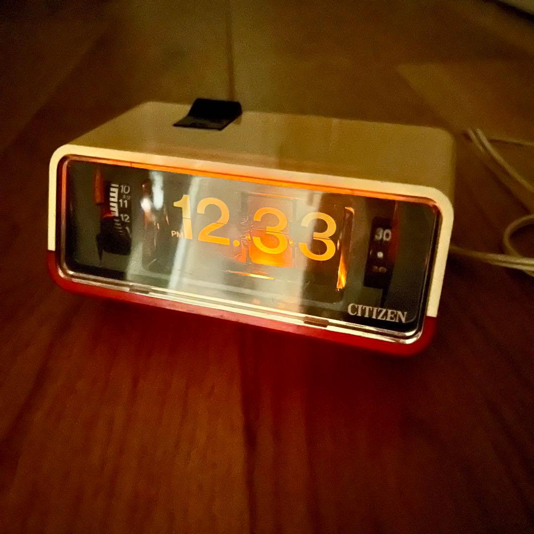 【CITIZEN】 パタパタ時計 ハイリーフ・カーチス　昭和レトロ　5RD025