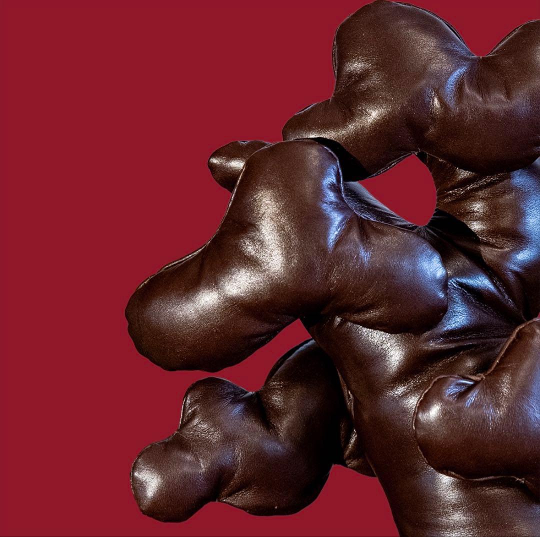レザー盆栽　ダークブラウン　leather BONSAI No.01