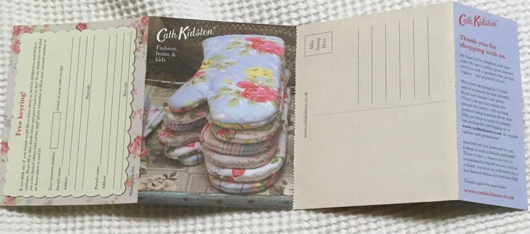 Cath Kidston 3段収納小物入れ アクセサリーケースとポストカード