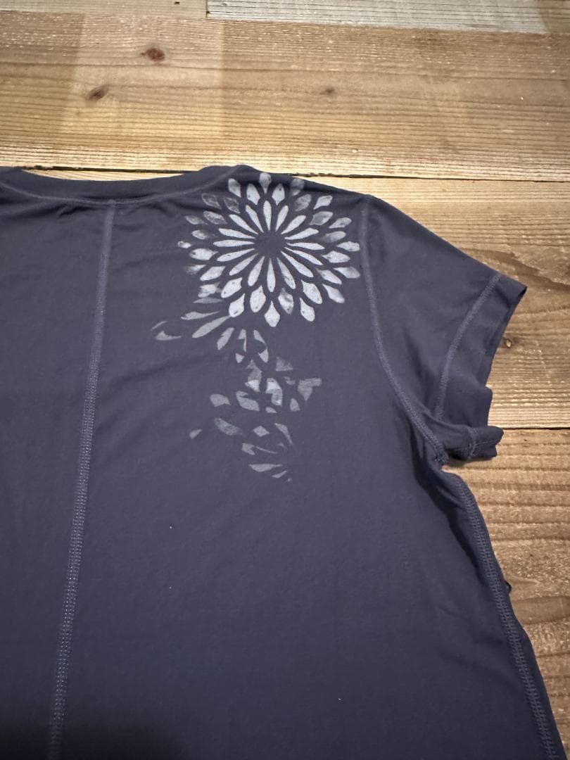 イージーヨガ UネックチャクラTシャツ／ダークブルー Lサイズ