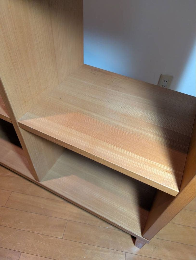■送料込■無印良品 MUJI オープンシェルフ 2×3 タモ スタッキング棚収納