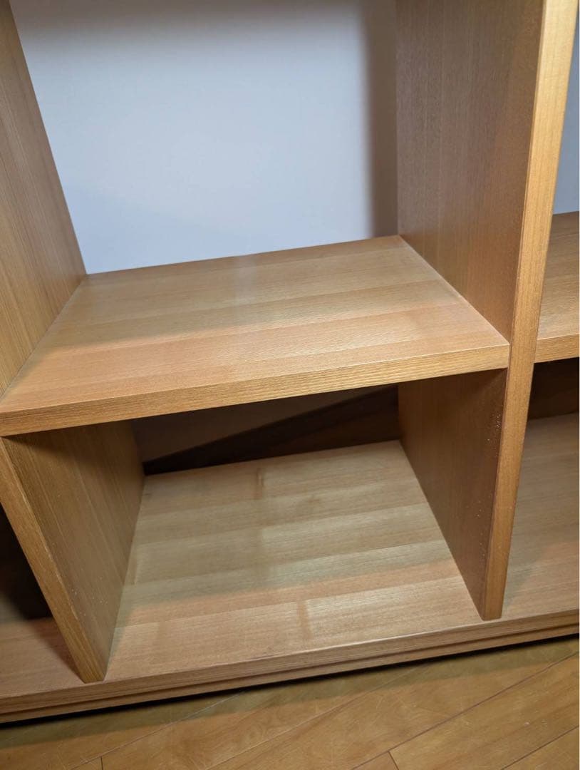 ■送料込■無印良品 MUJI オープンシェルフ 2×3 タモ スタッキング棚収納