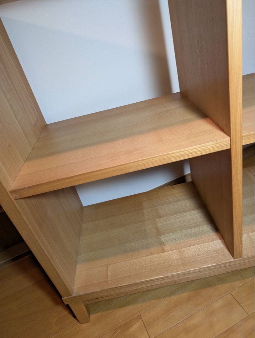 ■送料込■無印良品 MUJI オープンシェルフ 2×3 タモ スタッキング棚収納