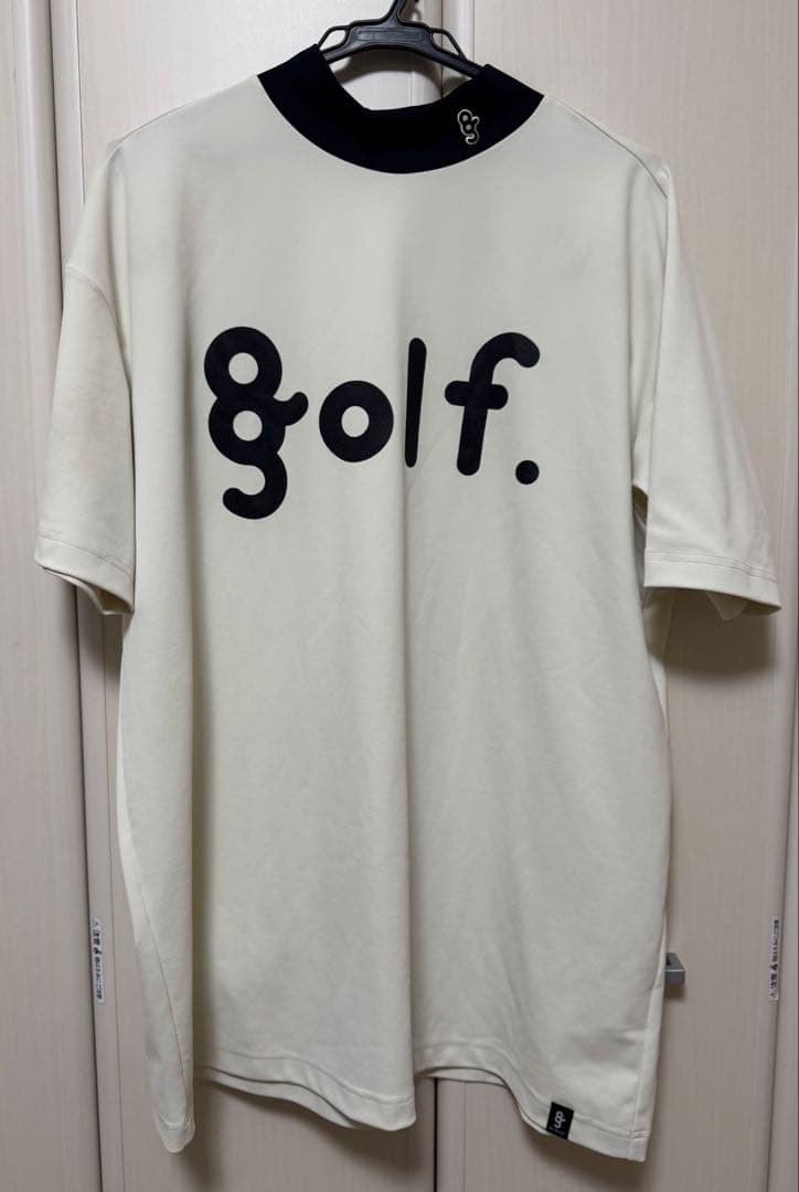 8G SHOOT ロゴプリントモックネックシャツ ホワイト XXL