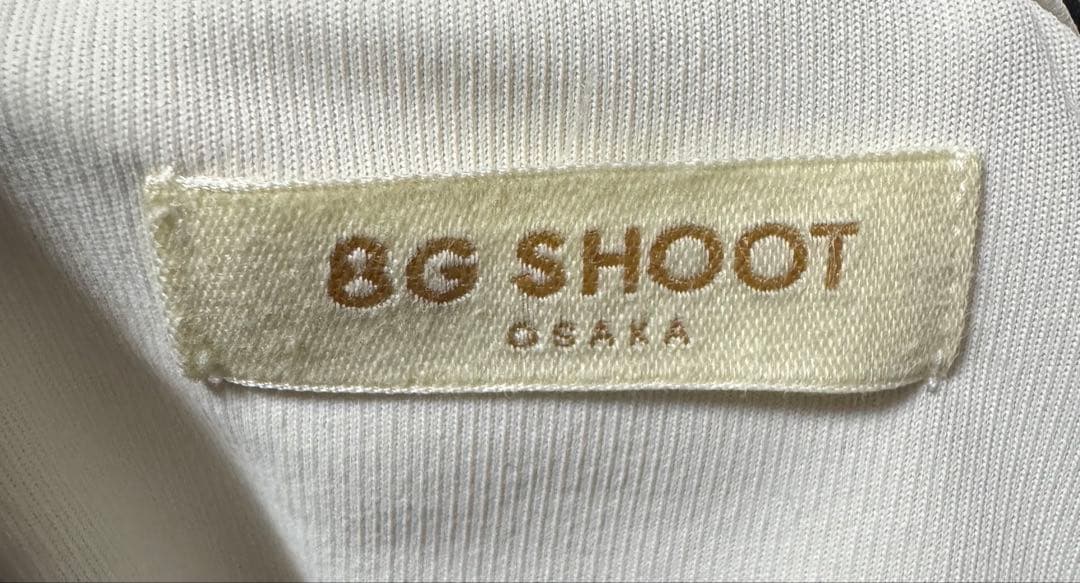 8G SHOOT ロゴプリントモックネックシャツ ホワイト XXL