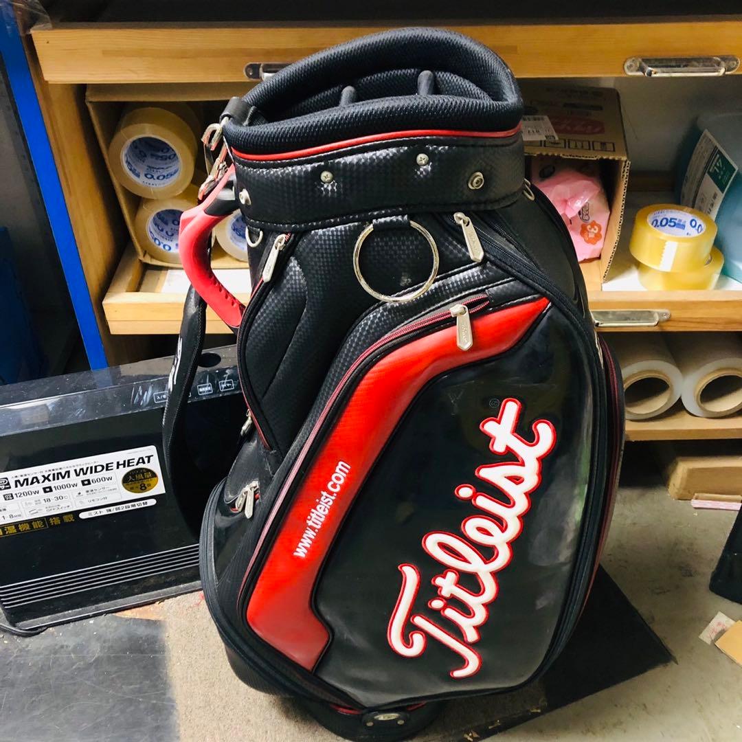 I72 タイトリスト Titleist キャディバッグ ゴルフバック 黒赤