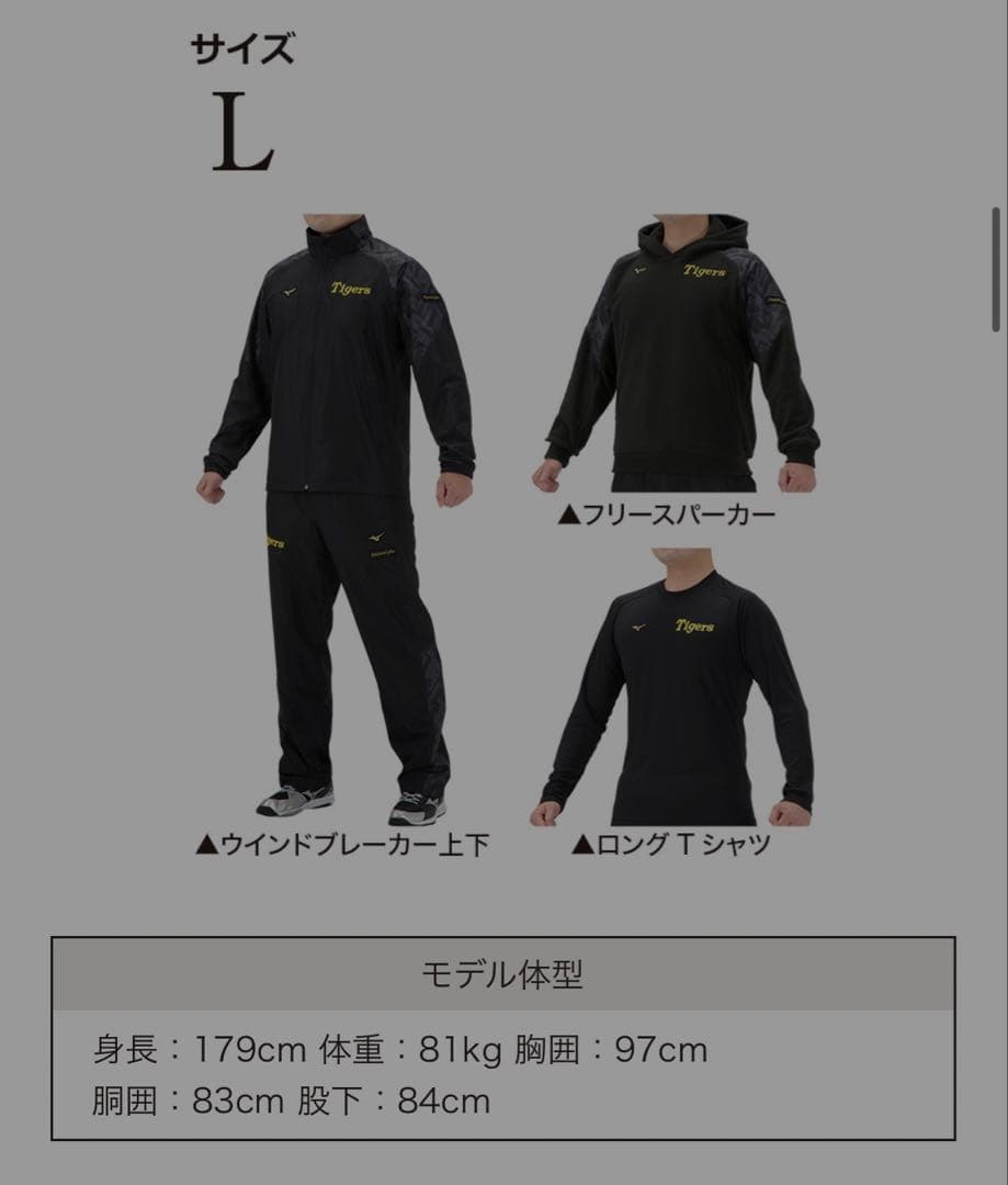 阪神タイガース ダイヤモンドプラス ミズノプロアパレル4点セット