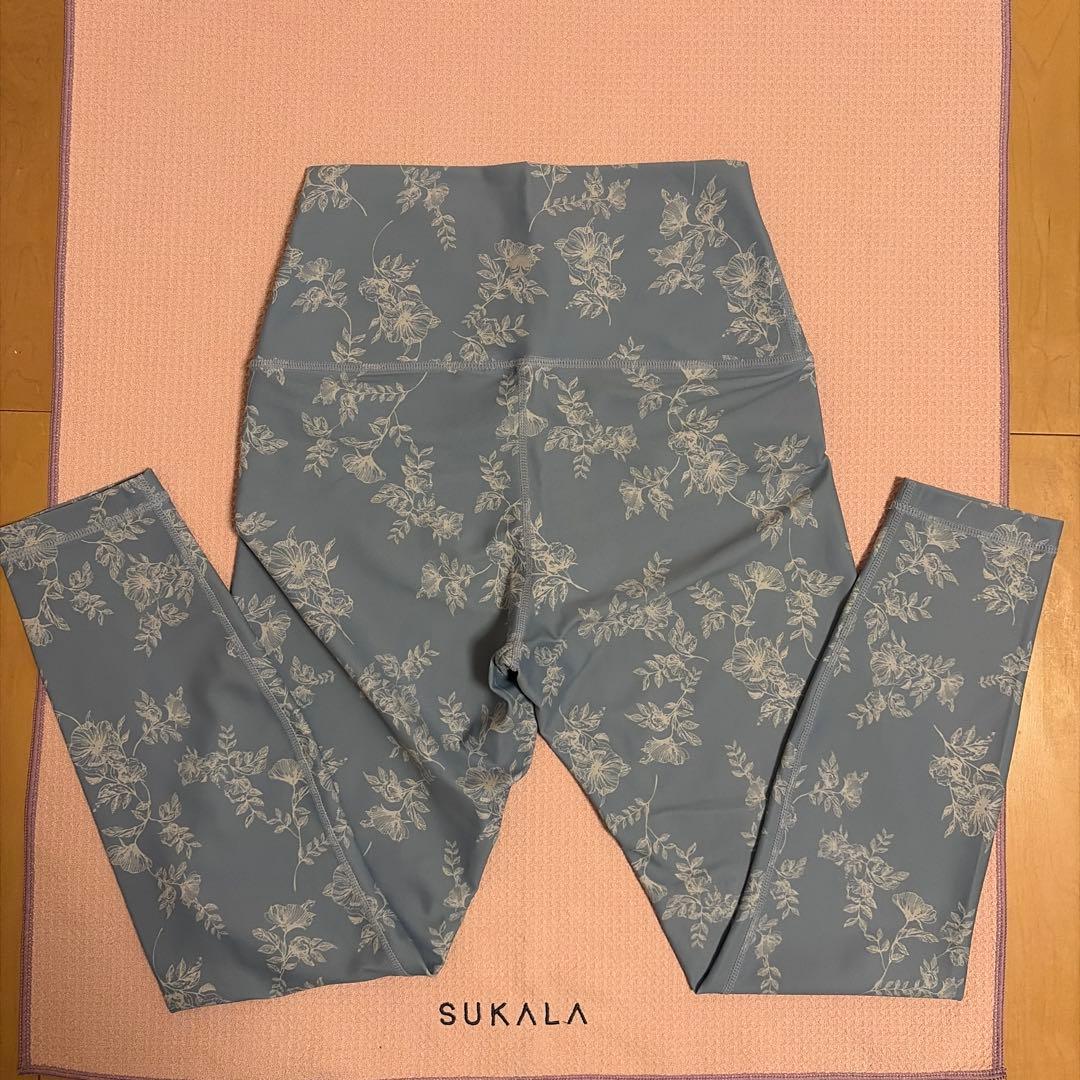 SUKALA 花柄ヨガウェアセット M水色