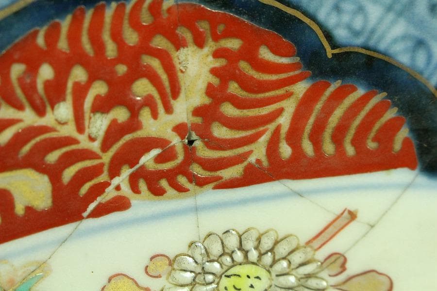 古伊万里 錦手 兎紋 大中小 三鉢 江戸末期(K-YC698)