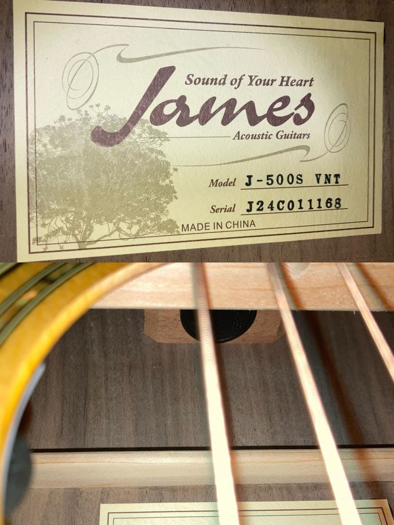 James J-500S/VNT ジェームスエレアコギター美品特価最安値⭐︎