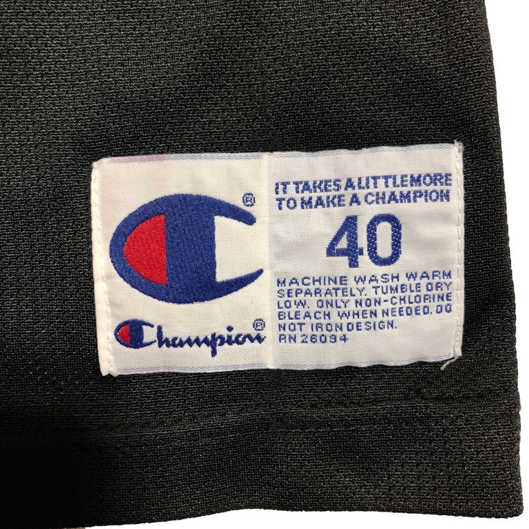 90s Champion シカゴ ブルズ 黒 赤 40 古着 ロッドマン