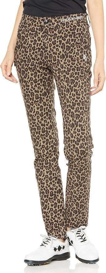 未使用3万 パーリーゲイツ レオパード ストレッチ パンツ 00 レディース
