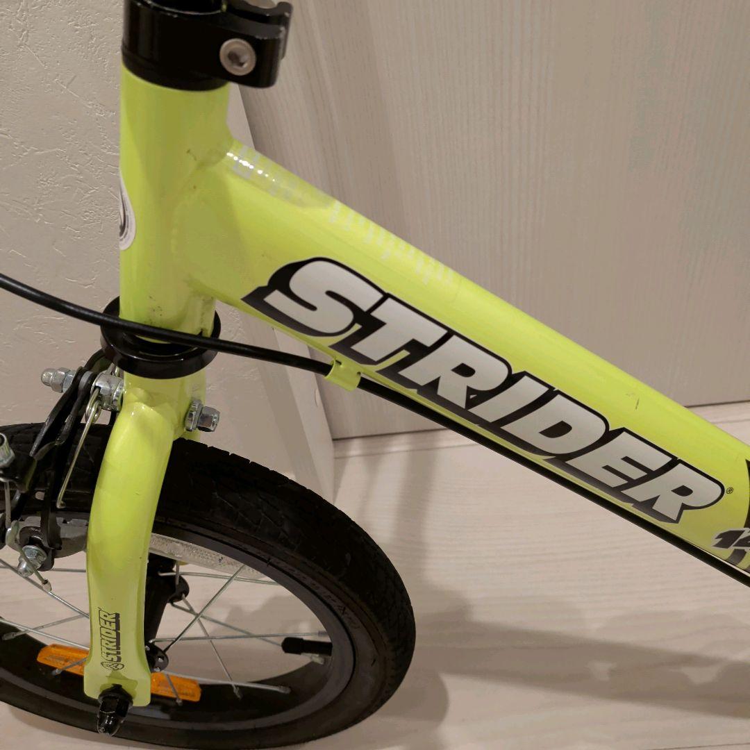 美品 ストライダー限定色 STRIDER 14X ライムイエロー 幼児自転車