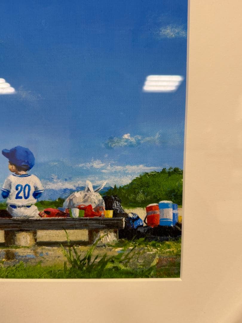 櫻井幸雄　ピンクの雨ぐつ　 絵画　 絵