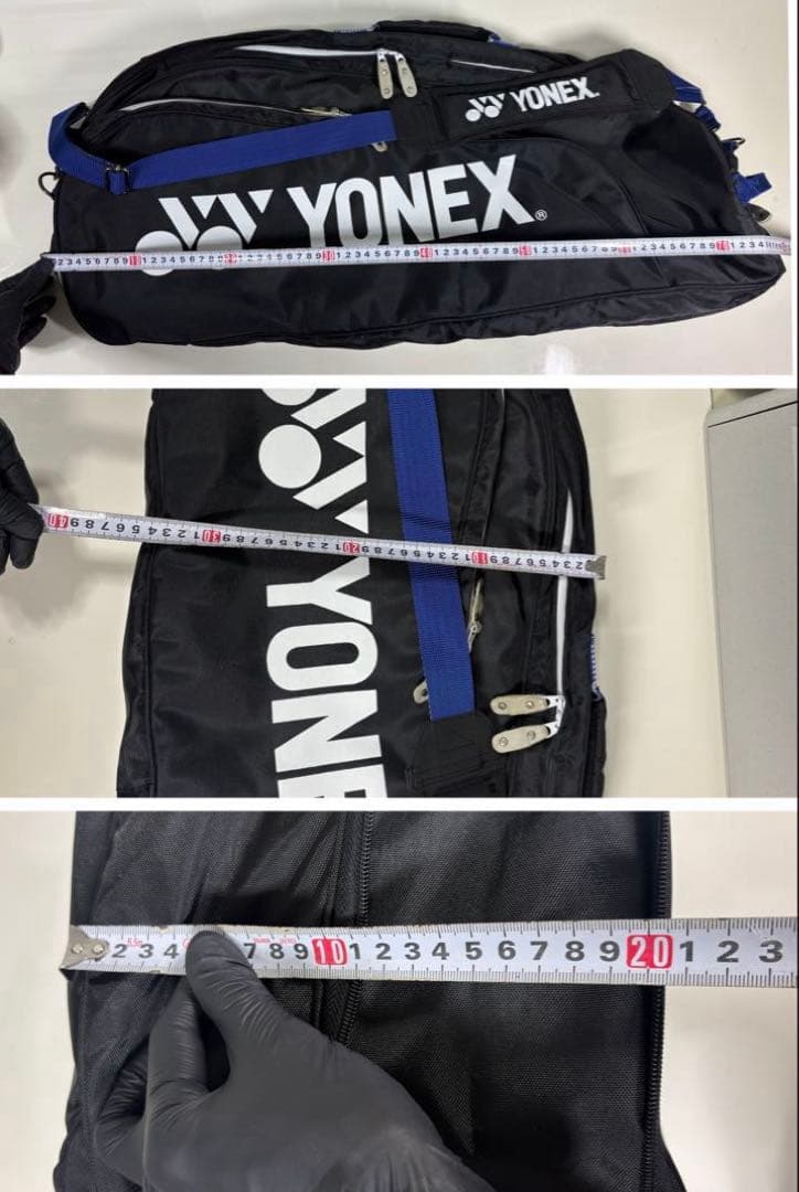 収納力抜群❤︎YONEX❤︎バドミントンバッグ❤︎ラケットバッグ❤︎ラケバ❤︎黒➕青