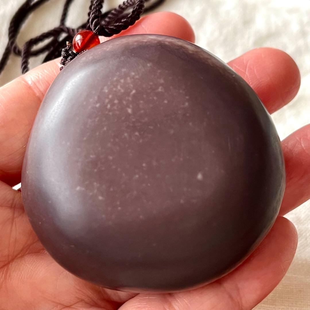 チョコレートパープル ローブジェイド 布袋様 彫刻 本翡翠 レア 一点物