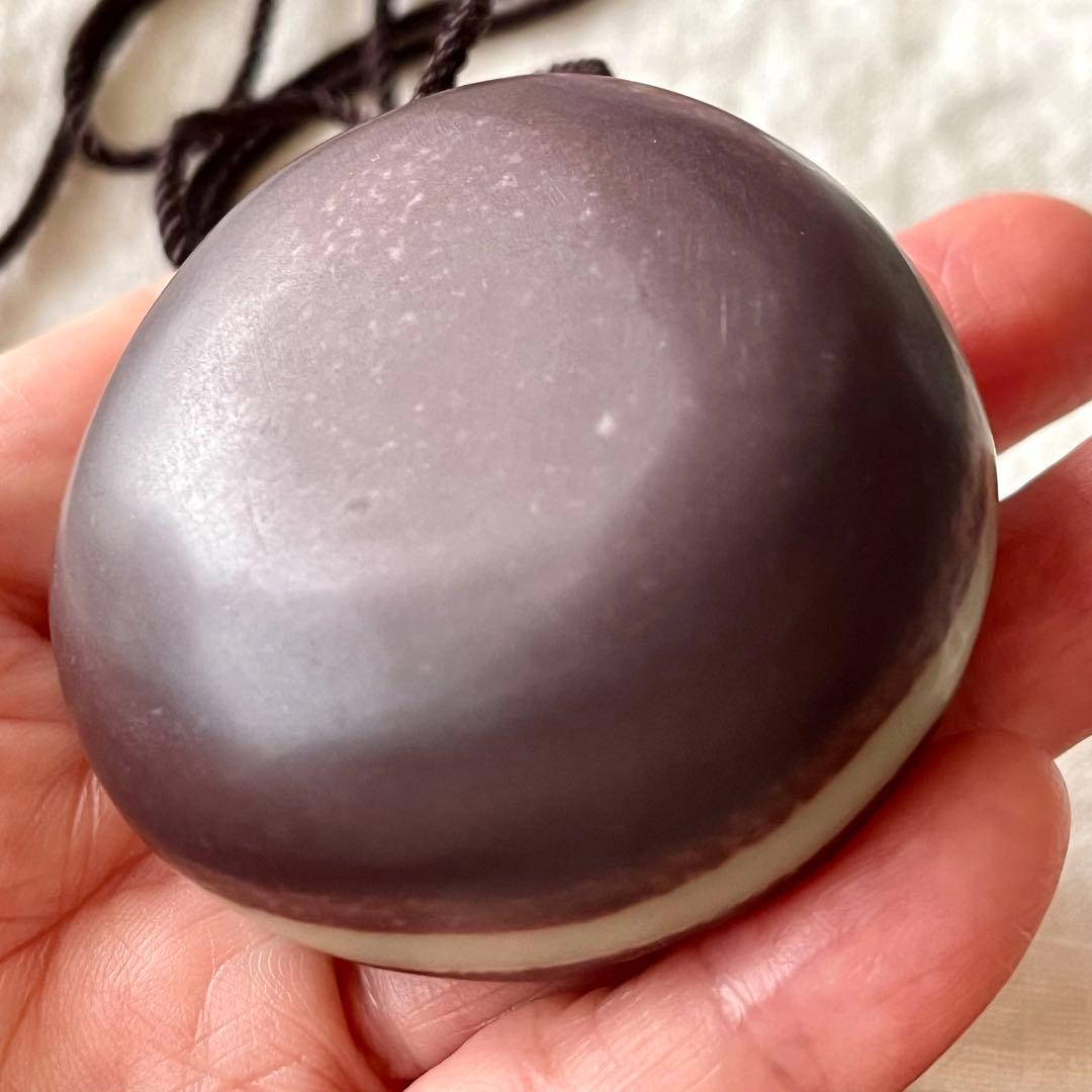 チョコレートパープル ローブジェイド 布袋様 彫刻 本翡翠 レア 一点物