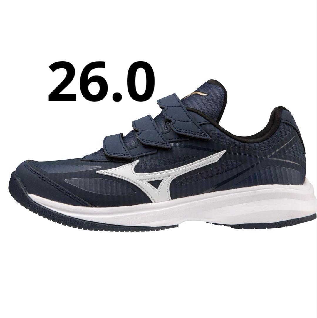 ミズノ mizuno グローバルエリート ウエーブライトレボラン　ネイビー