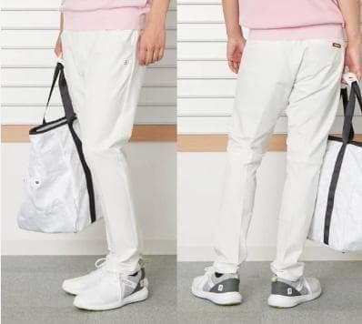 Mサイズ 新品 アンパスィ ストレッチ ゴルフパンツ 白 AMF5003E3F