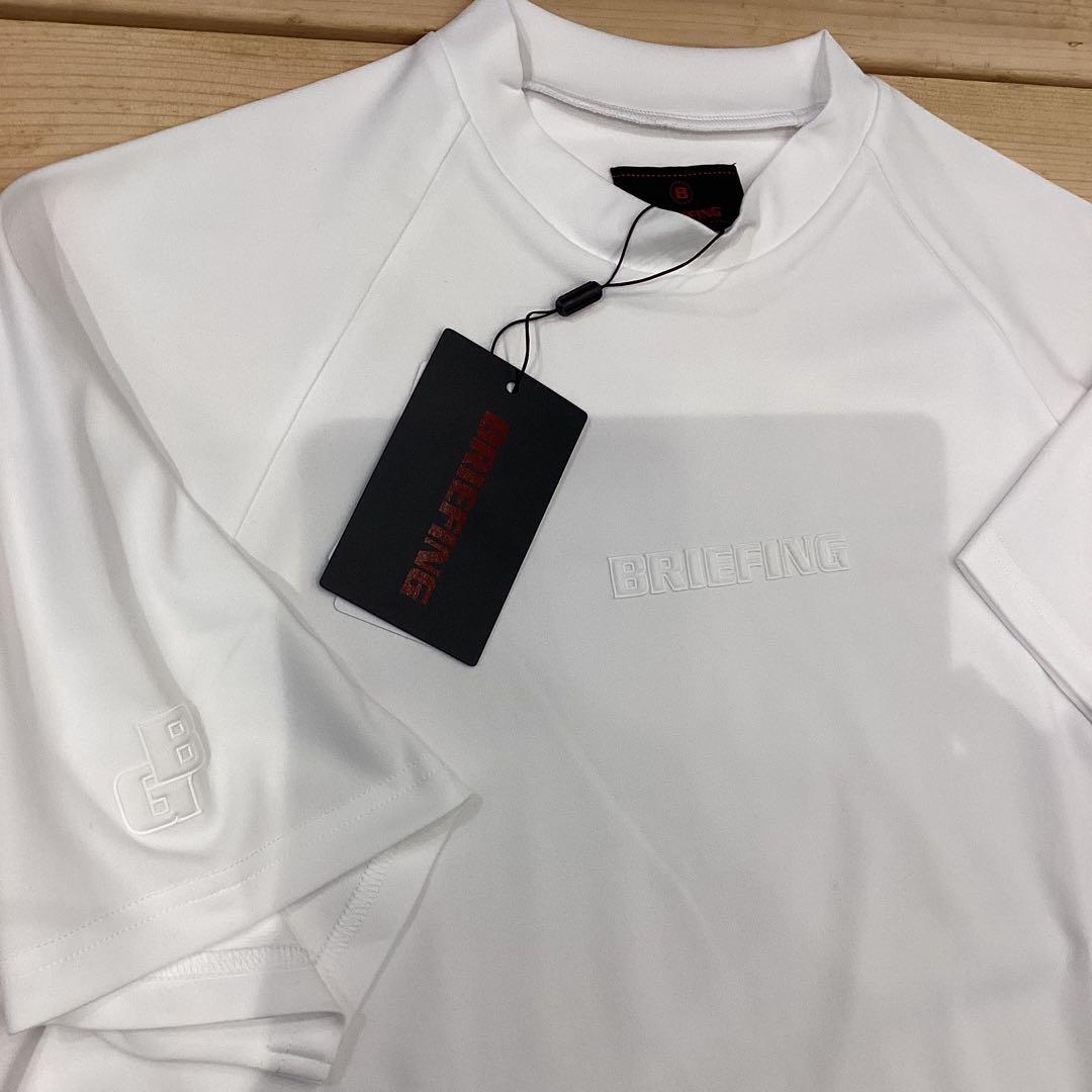 新品　BRIEFING STITCHED 3D LOGO HIGHNECK 白L