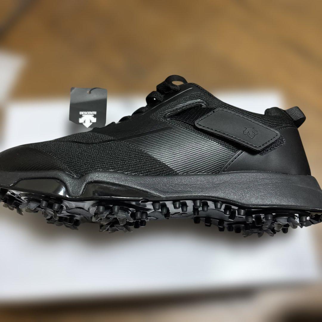 （新品）DESCENTE ゴルフシューズ 25.0cm ブラック