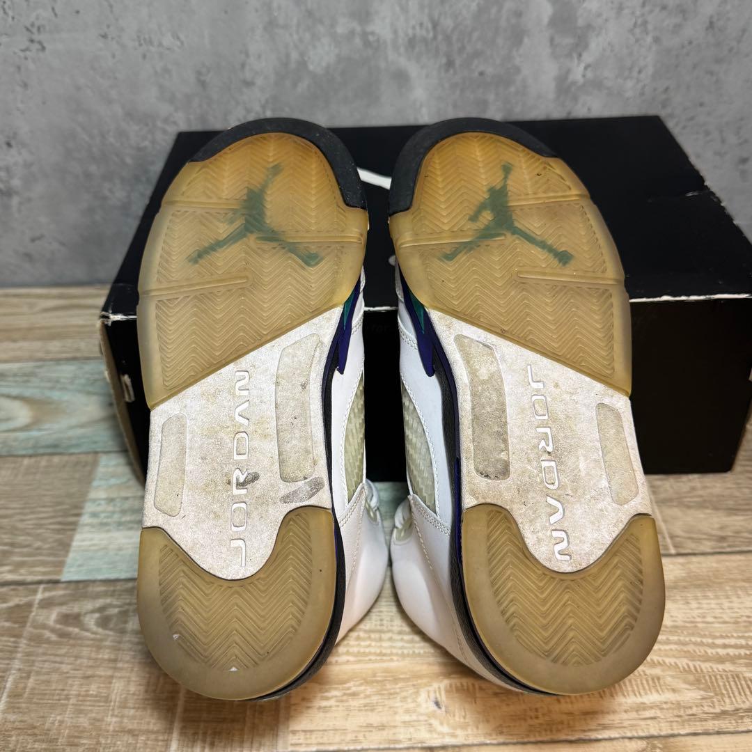 AIR JORDAN 5 レトロ 6.6Y 2013年ホワイト×パープル