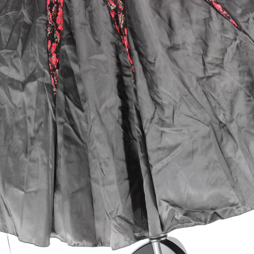 【美品 社交ダンス衣装】ICHIOKU ワンピース ドレス 赤 黒 派手 上品