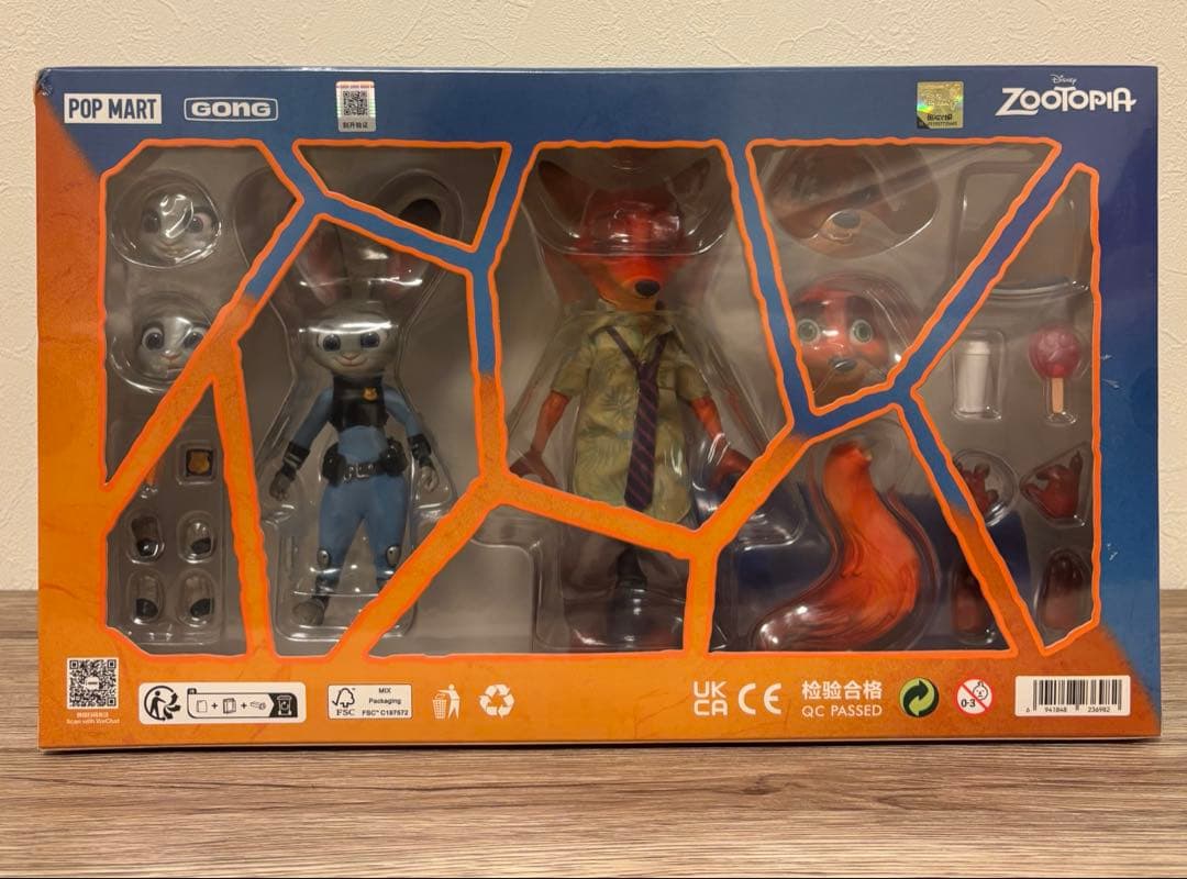 ポップマート 共鳴GONG ズートピア ニック＆ジュディ 1/8 フィギュア