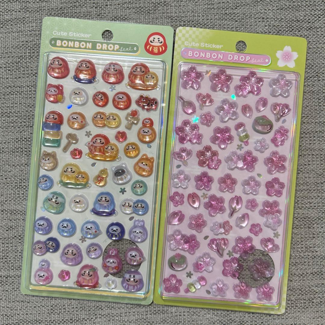 【正規品】ボンボンドロップシール 和柄 6枚セット