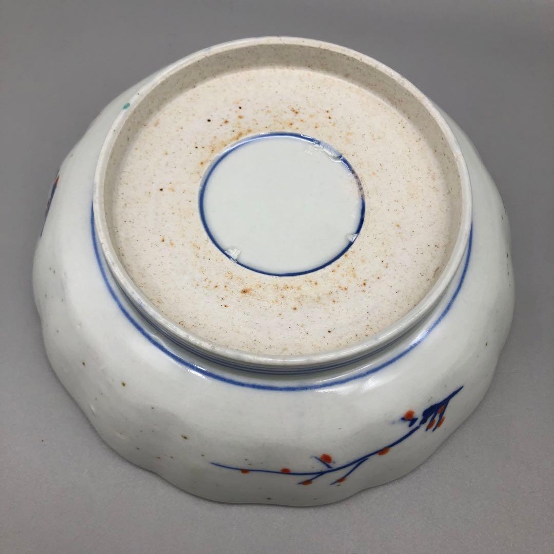 明治旧家蔵出し古伊万里富士山金彩鉢ボウルなます皿15cm4個アンティーク食器
