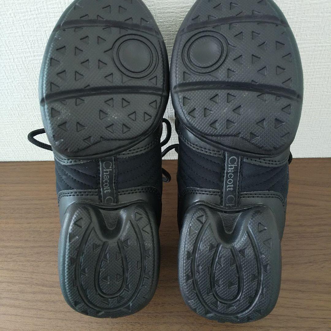 美品 Chacott チャコット スニーカー ダンス シューズ 23cm 黒