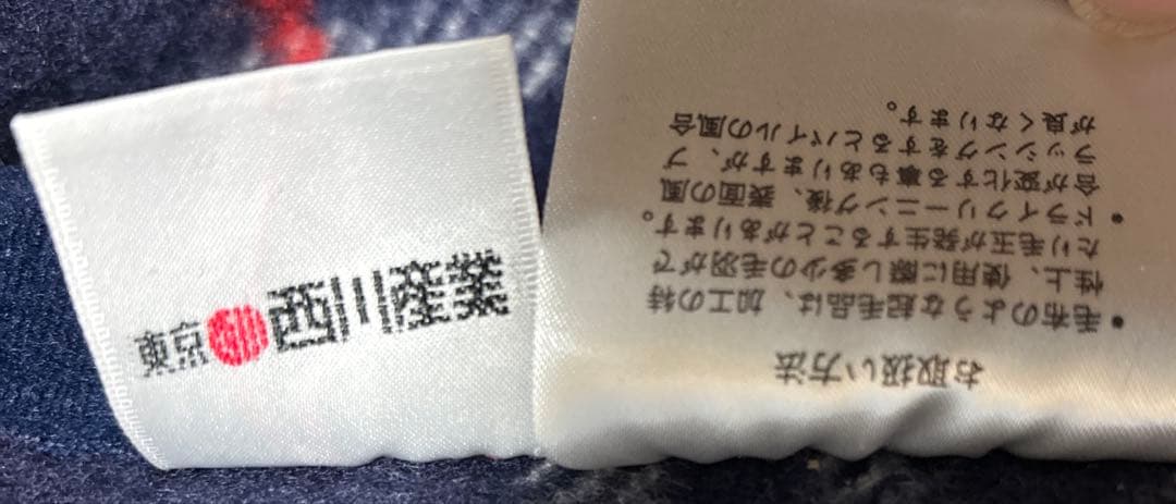 【SALE】Burberry 高級ウール100%毛布　 ネイビーチェック
