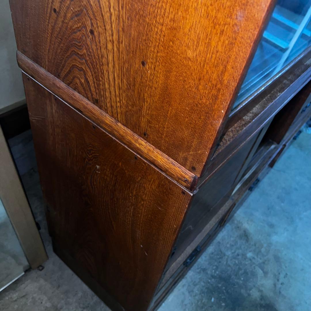 昭和レトロ 茶箪笥 欅 和家具 ガラス戸 飾り棚 高さ約170cm