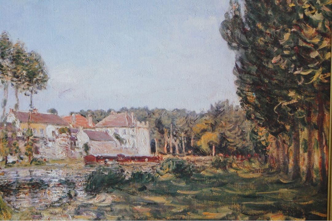 アルフレッド・シスレー　ロワン河畔　複製画　風景画　絵画　油彩画　油絵