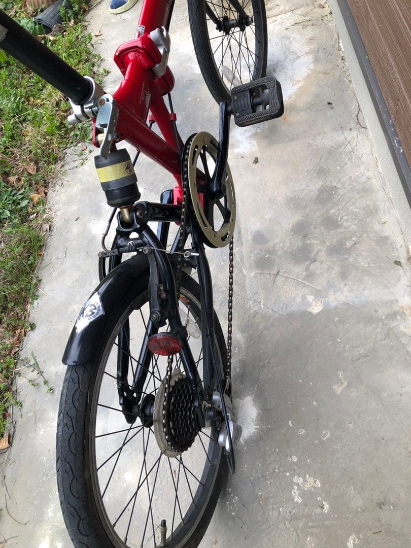 折りたたみ自転車 赤