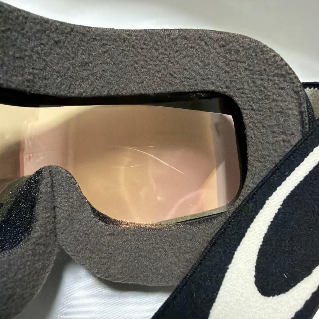 美品 Oakley オークリー スノーボード スキー ゴーグル 黒 ミラーレンズ