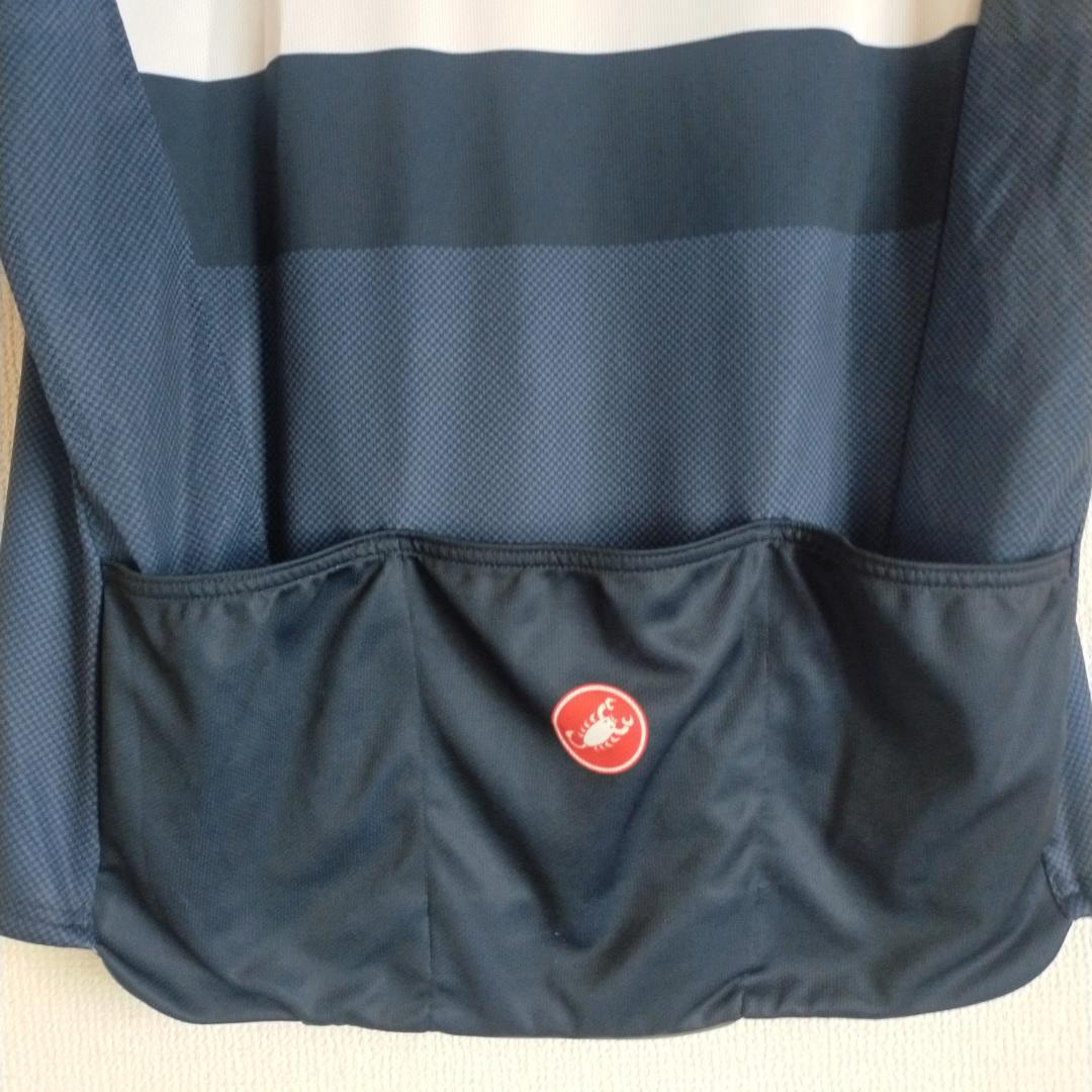 美品　Castelli カステリ　サイクルジャージ ネイビー　ホワイト　XL