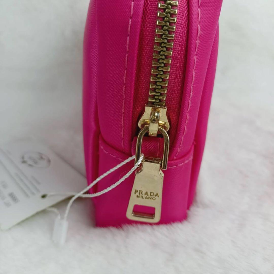 PRADA ノベルティ ナイロン ピンク ポーチ ボックス型 pr1