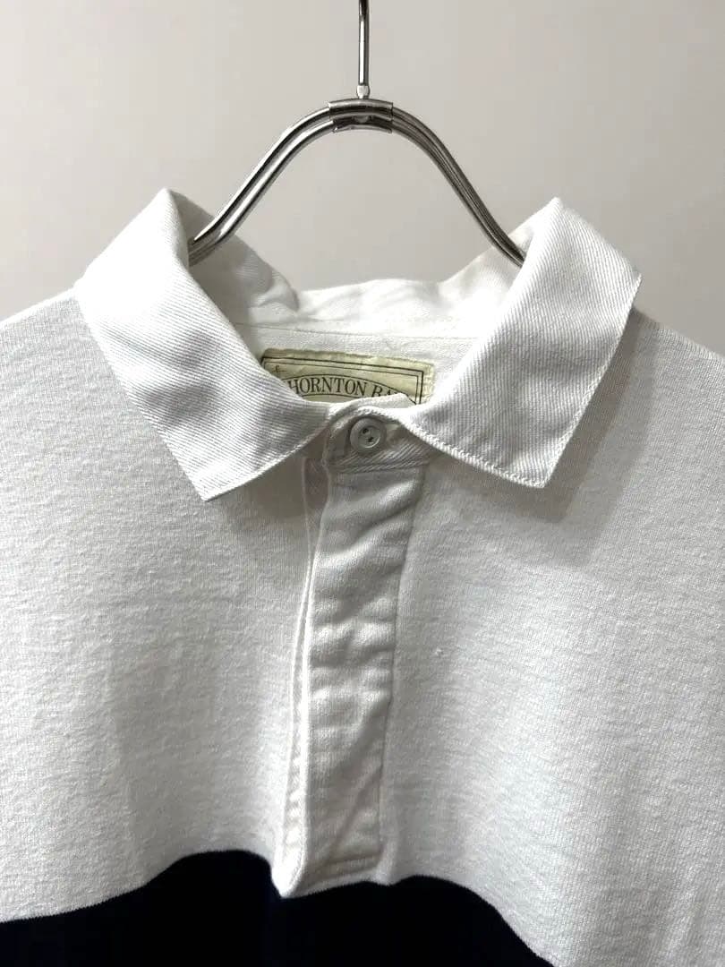 90s USA製 THORNTON BAY Lsize ラガーシャツ ボーダー