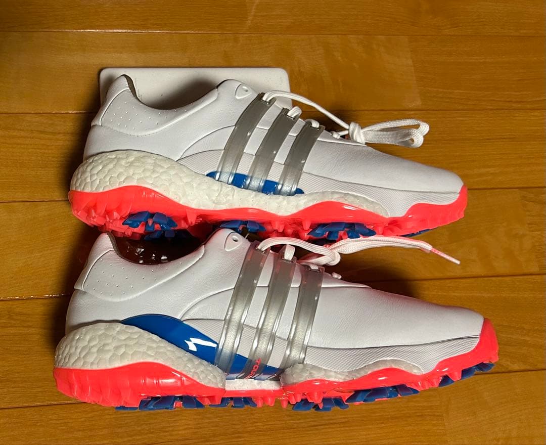 adidas ゴルフシューズ ホワイト/オレンジ/ブルー