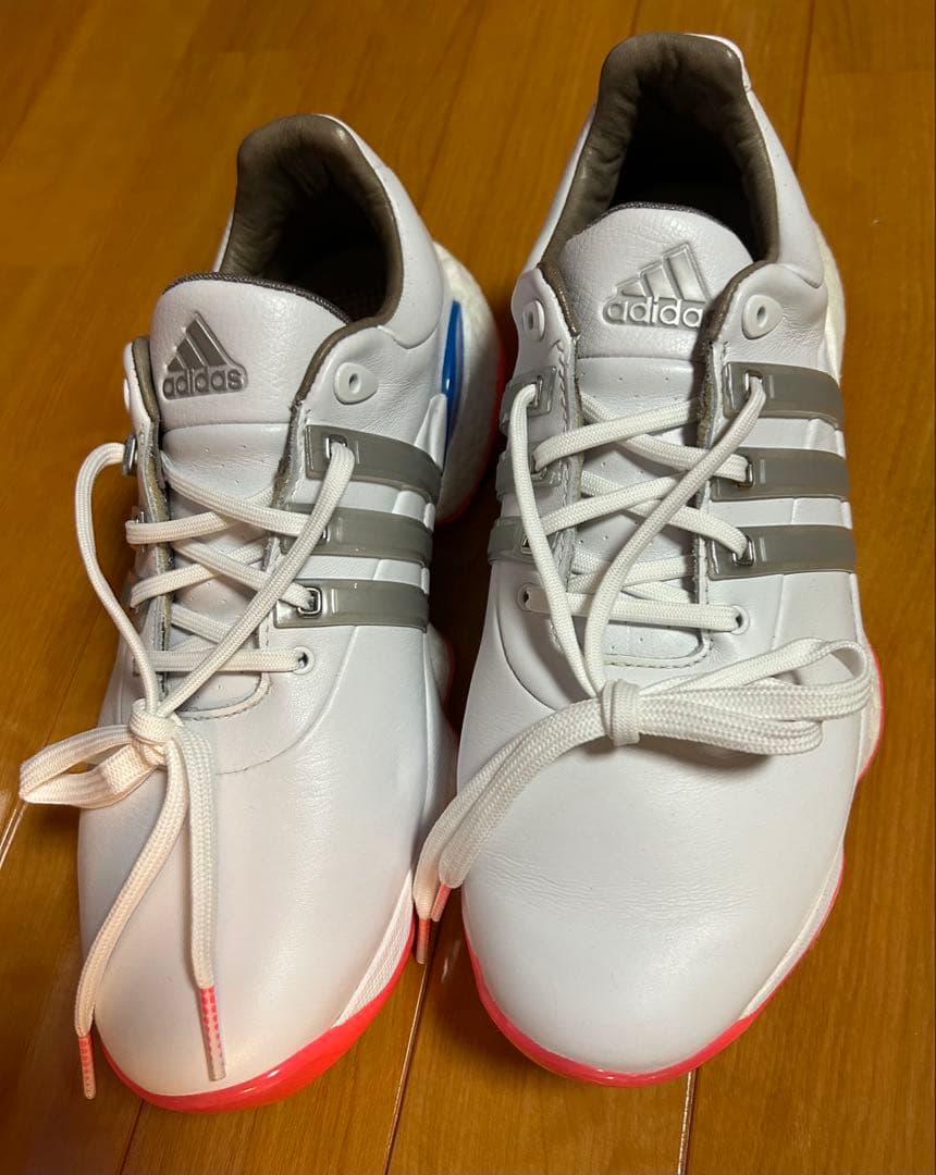 adidas ゴルフシューズ ホワイト/オレンジ/ブルー