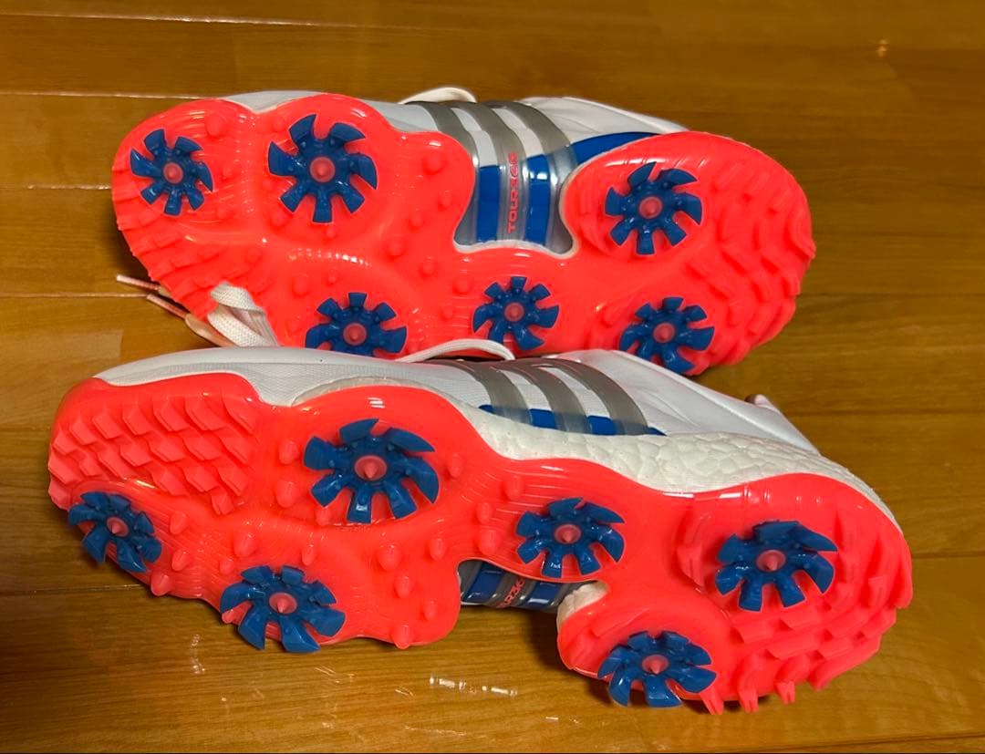adidas ゴルフシューズ ホワイト/オレンジ/ブルー
