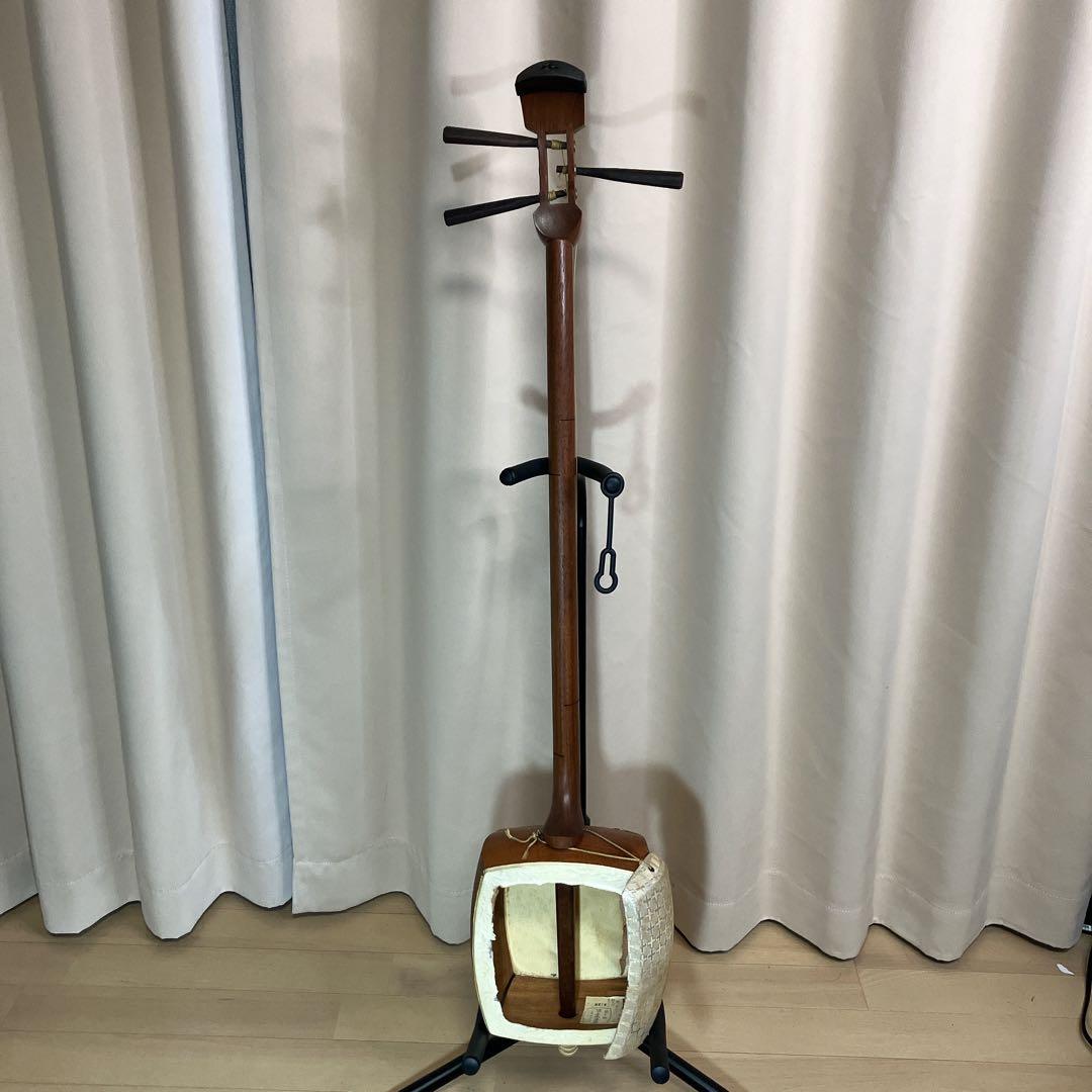 三味線 細棹 約2.5cm 猿木楽器店 琴三弦 保管品