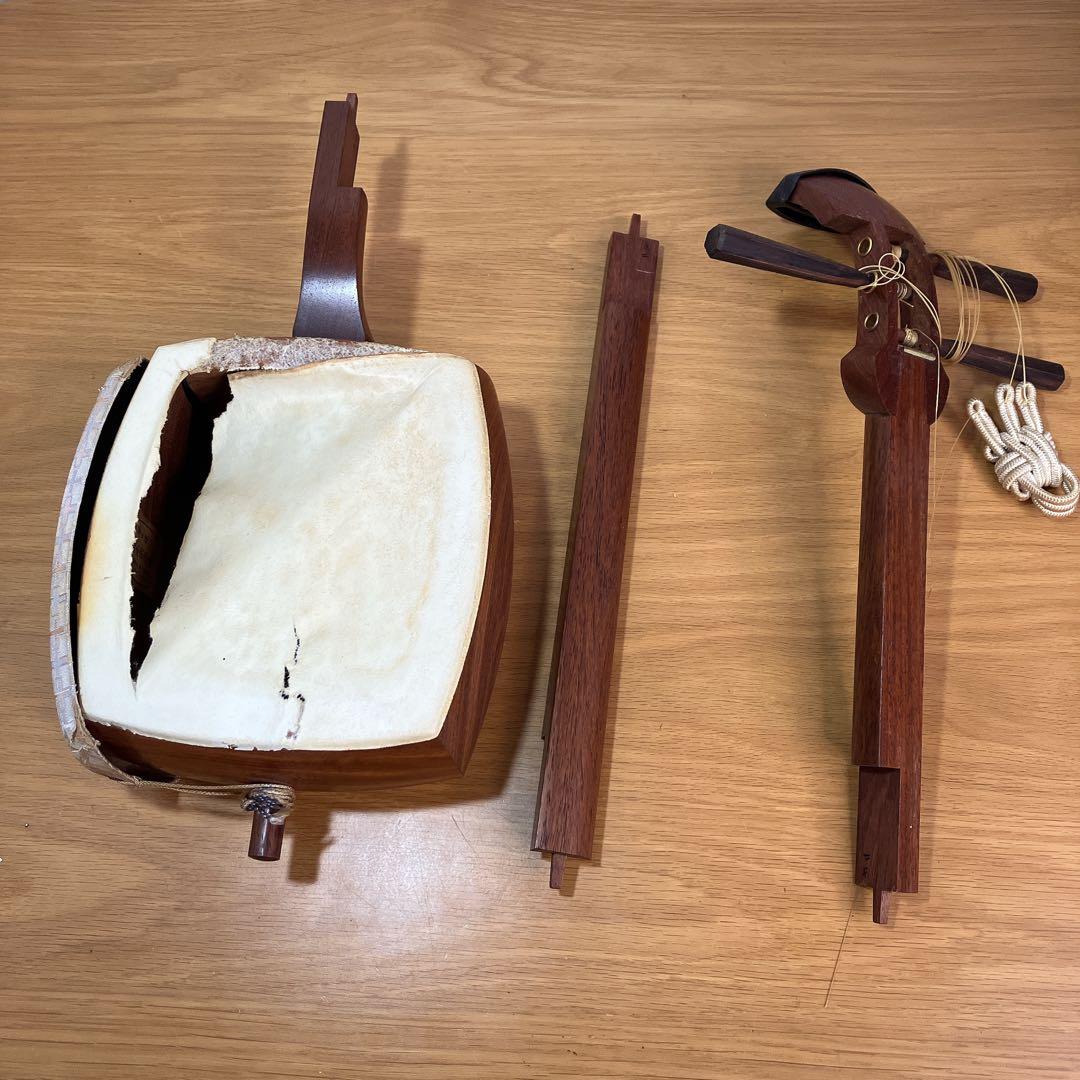 三味線 細棹 約2.5cm 猿木楽器店 琴三弦 保管品