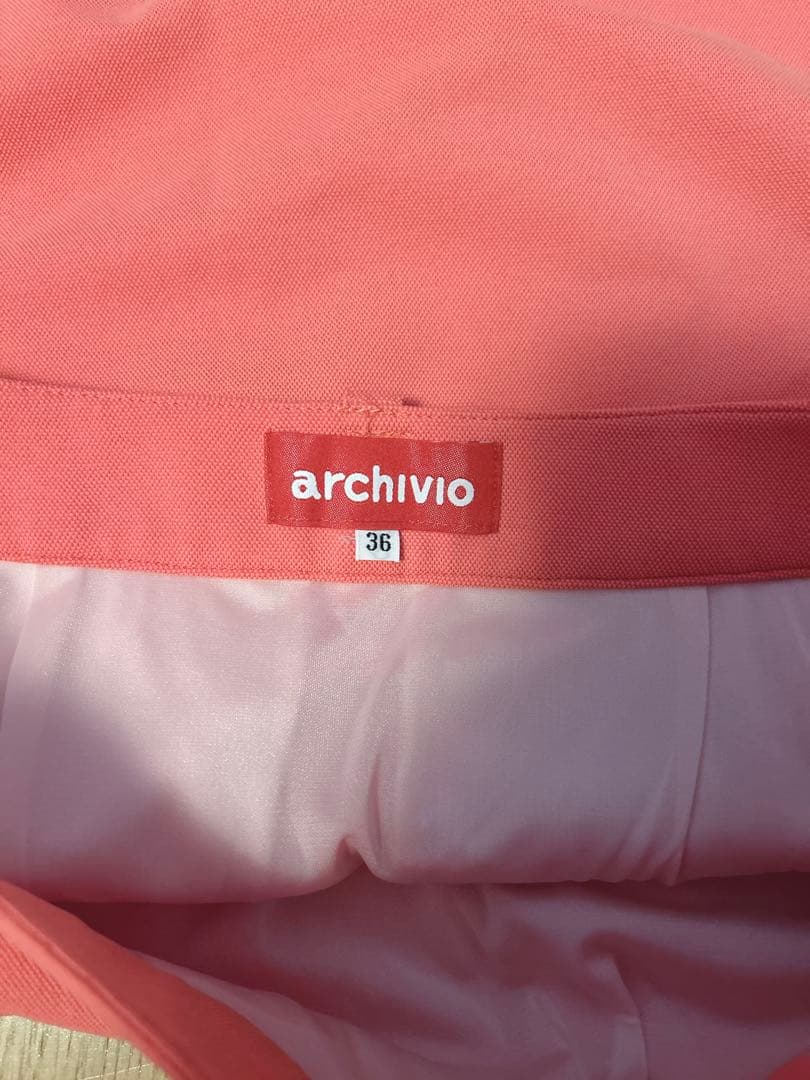 ARCHIVIO ピンクオレンジ スカートとトップスセット アルチビオ パーリー