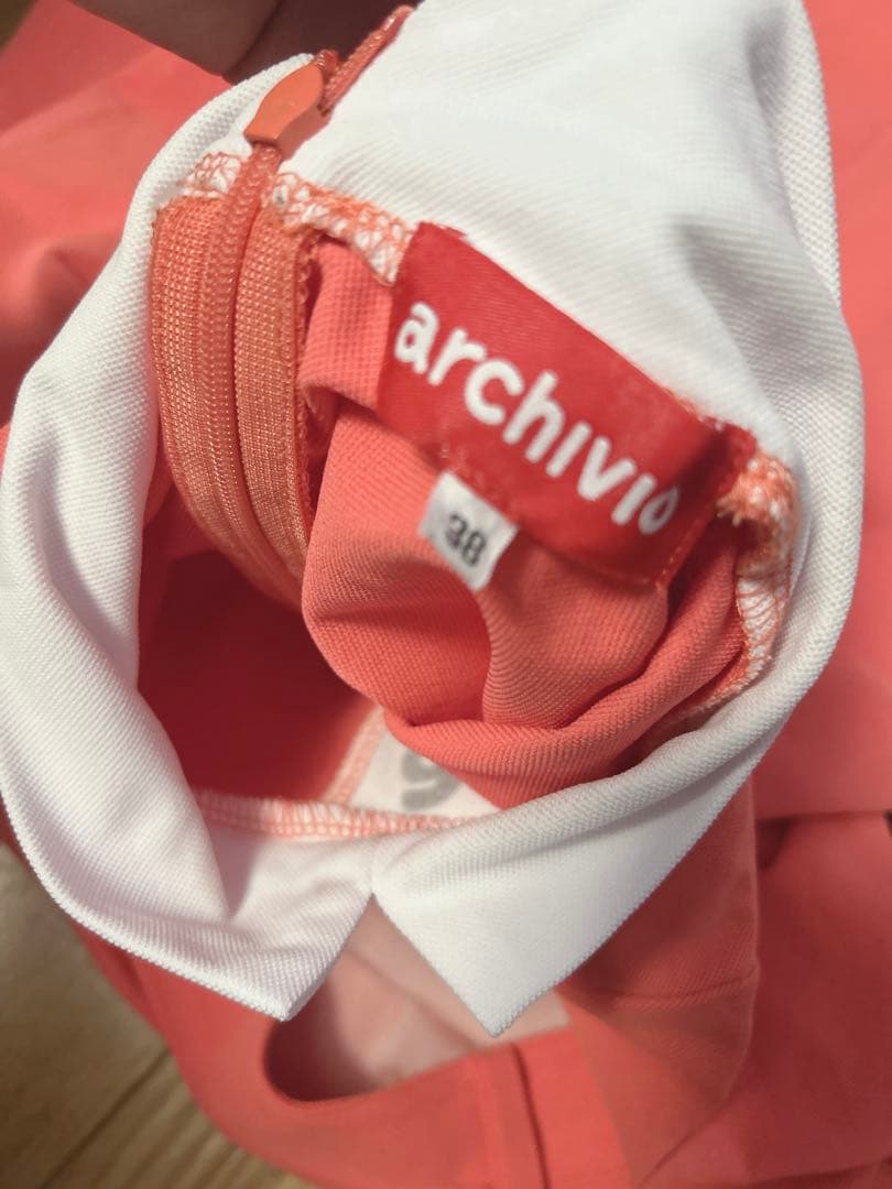ARCHIVIO ピンクオレンジ スカートとトップスセット アルチビオ パーリー