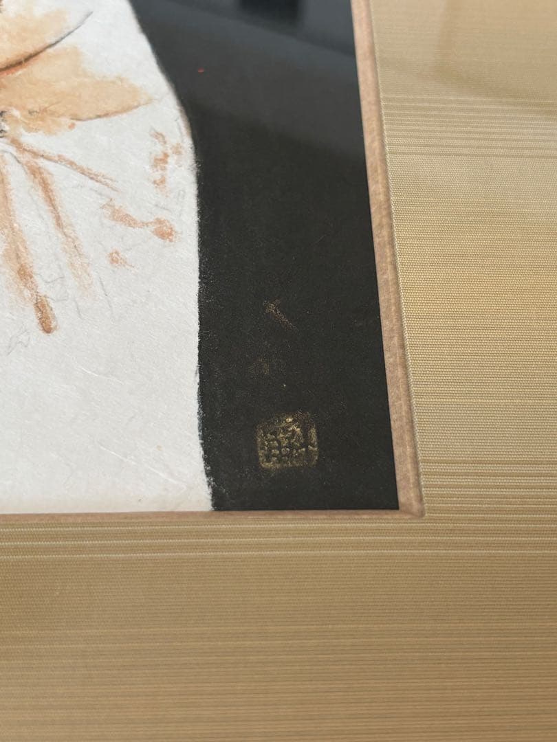 【美品】加彩婦人俑画