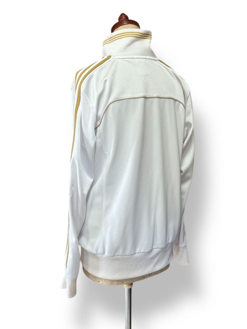 ieks 様^ ^Adidas ジャージ ホワイト×ゴールド 美品