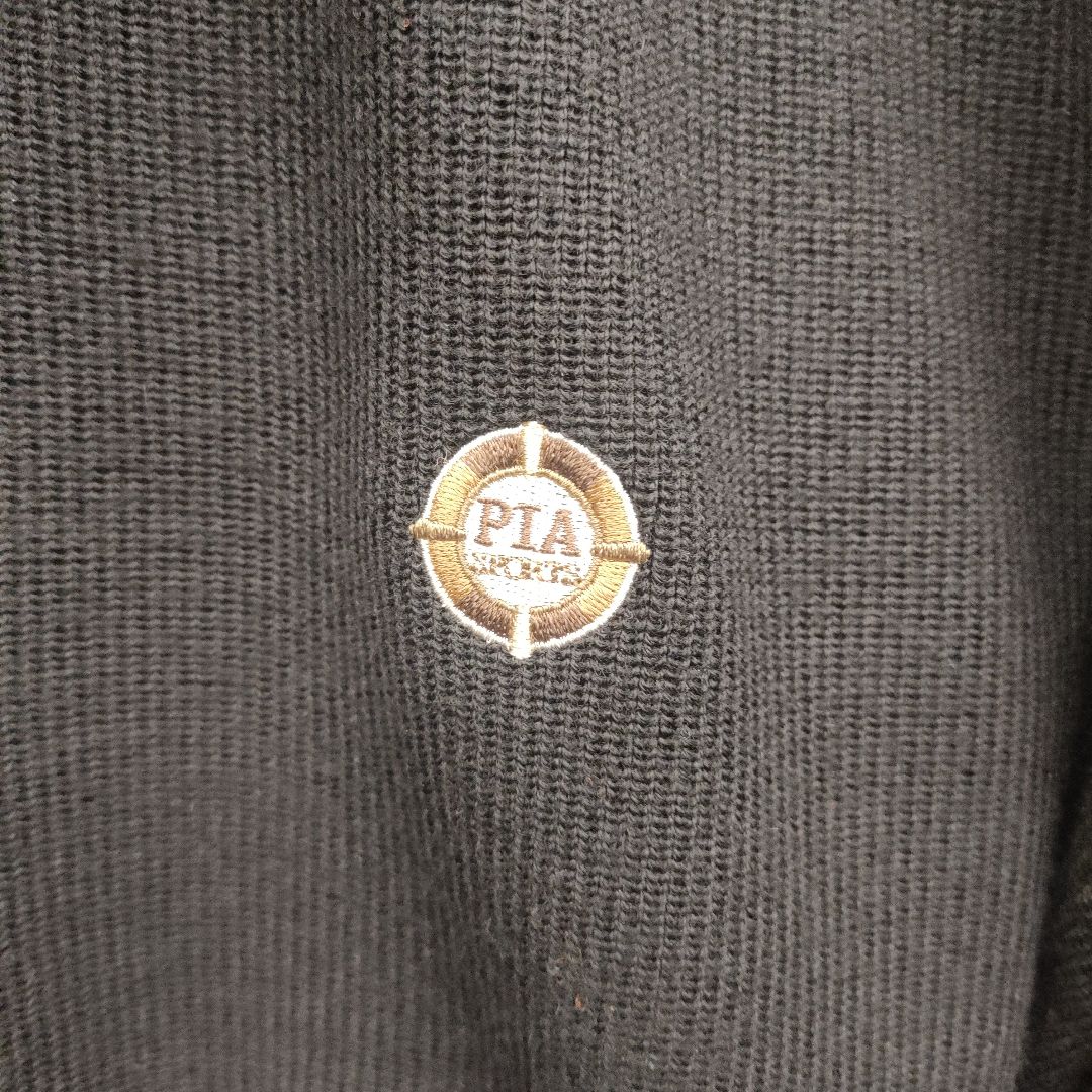 ☆20%割引☆PIA SPORTS　ハーフジップ セーター 黒　L